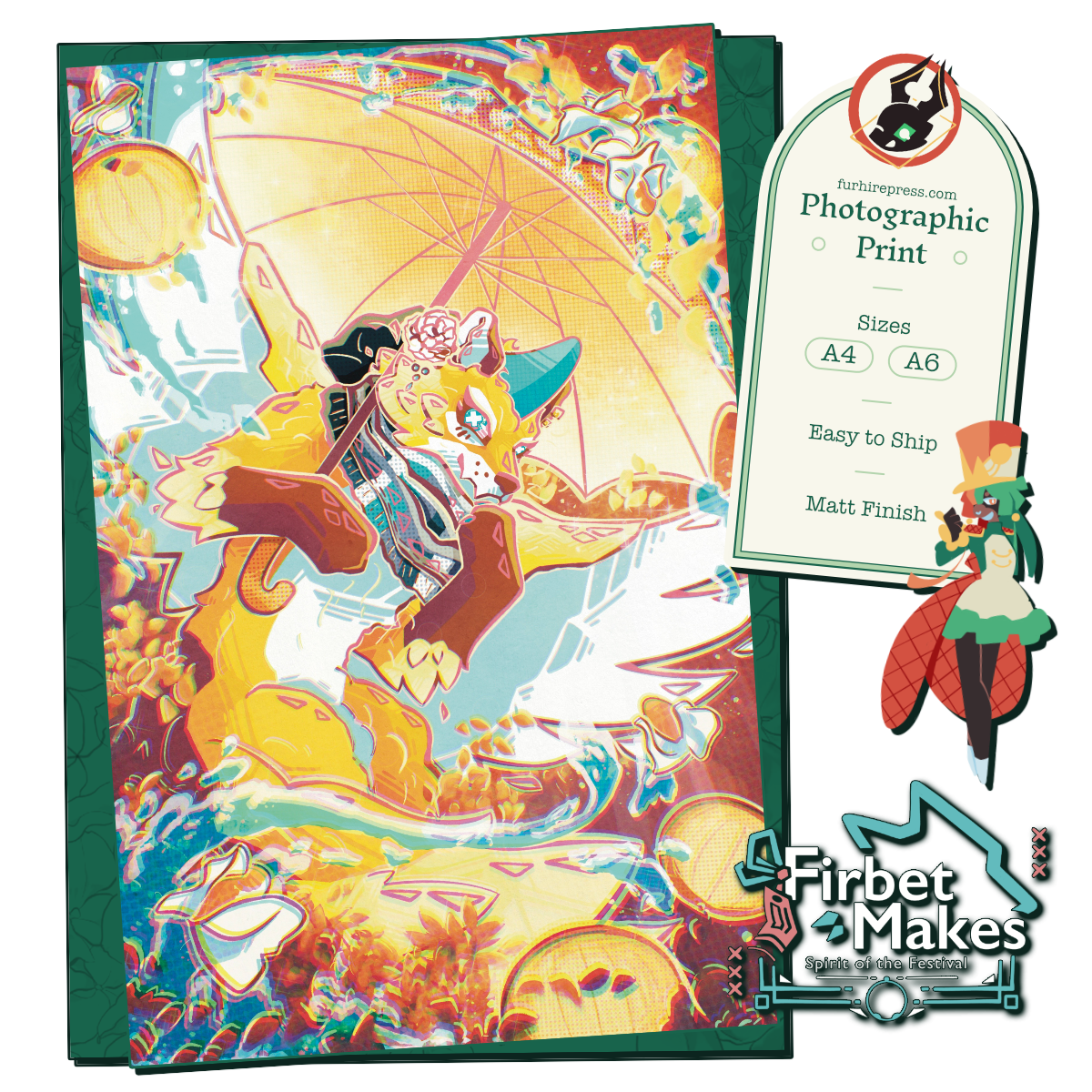 Fox's Umbrella Print