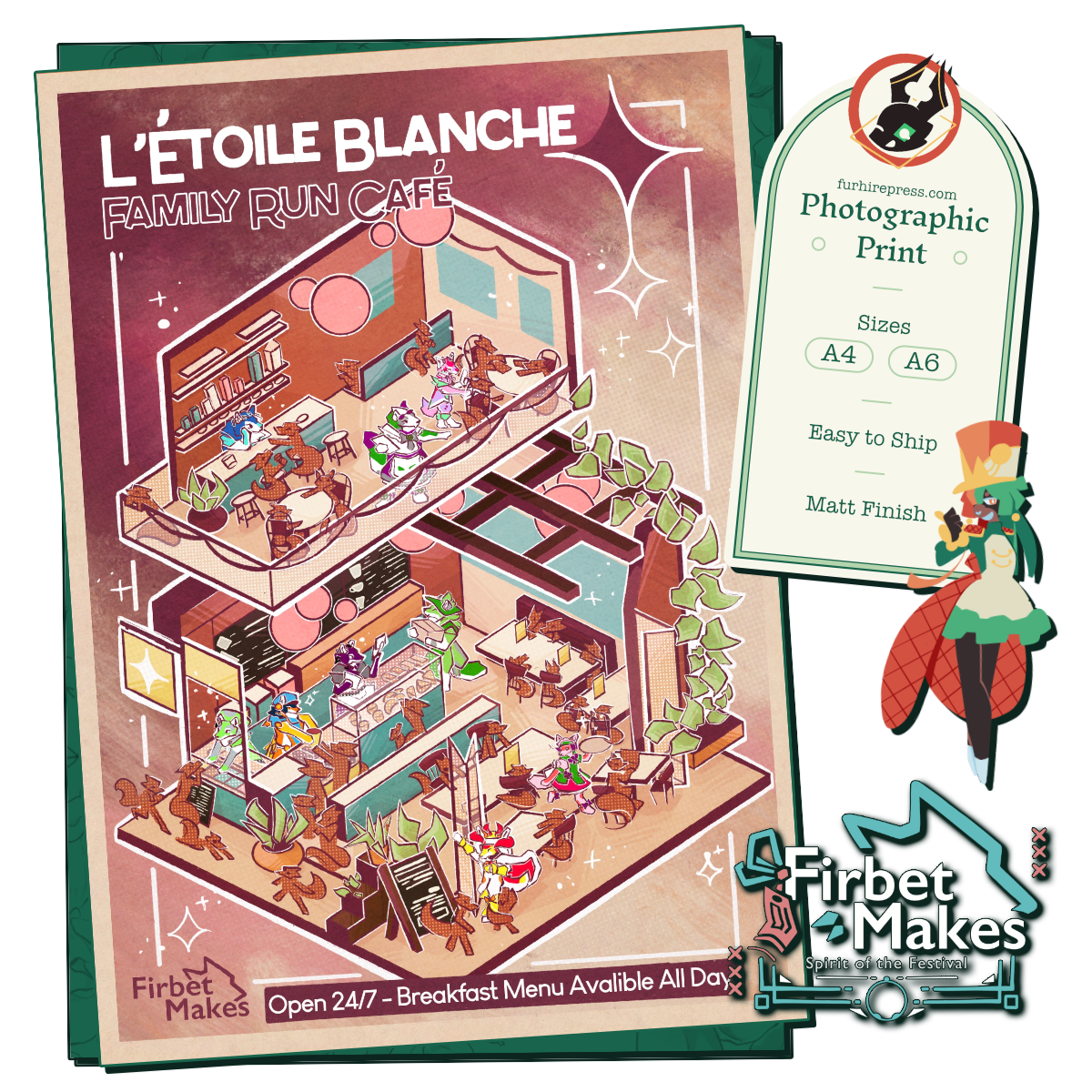 Cafe Wolves Print Series Secondary image