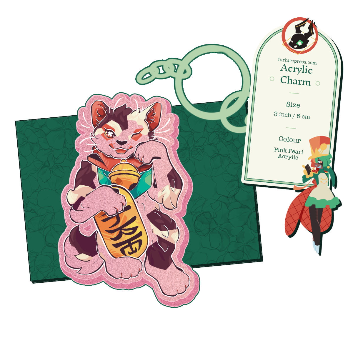 Maneki-Neko Acrylic Keyring