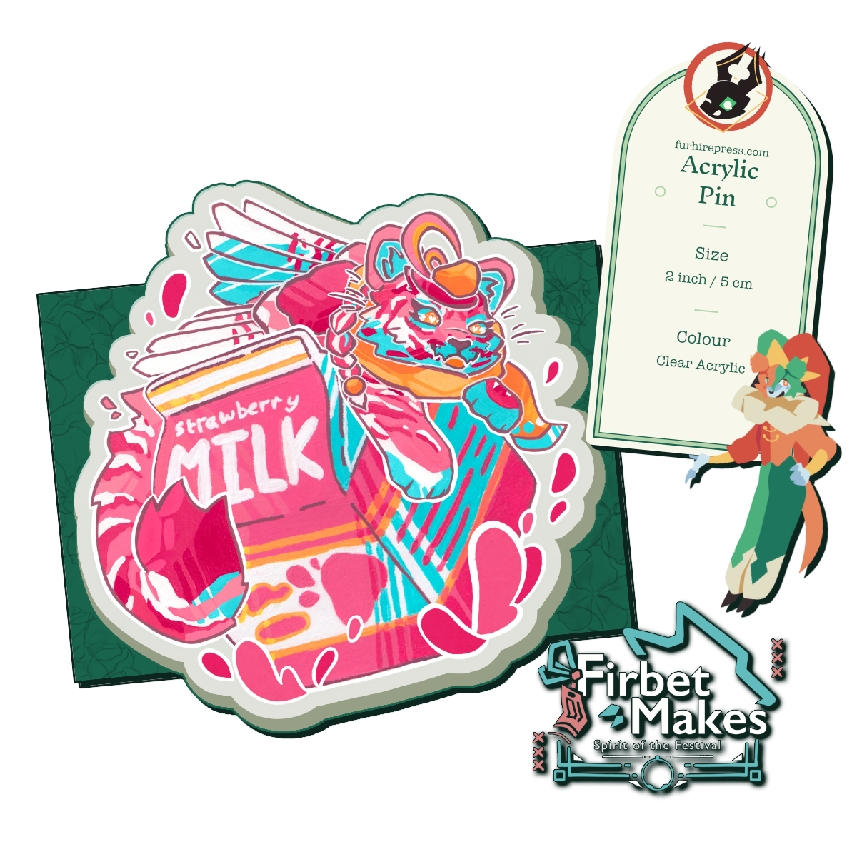 Milk Cats Acrylic Pin Series